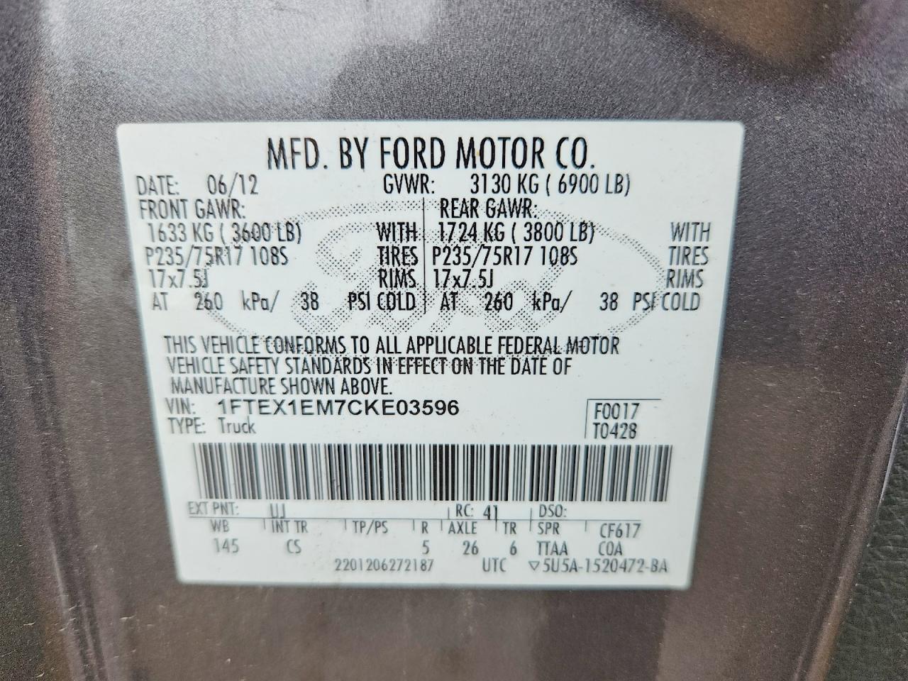 2012 FORD F-150