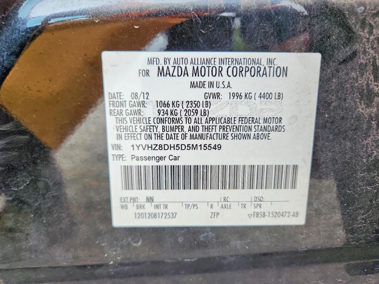 2013 MAZDA 6