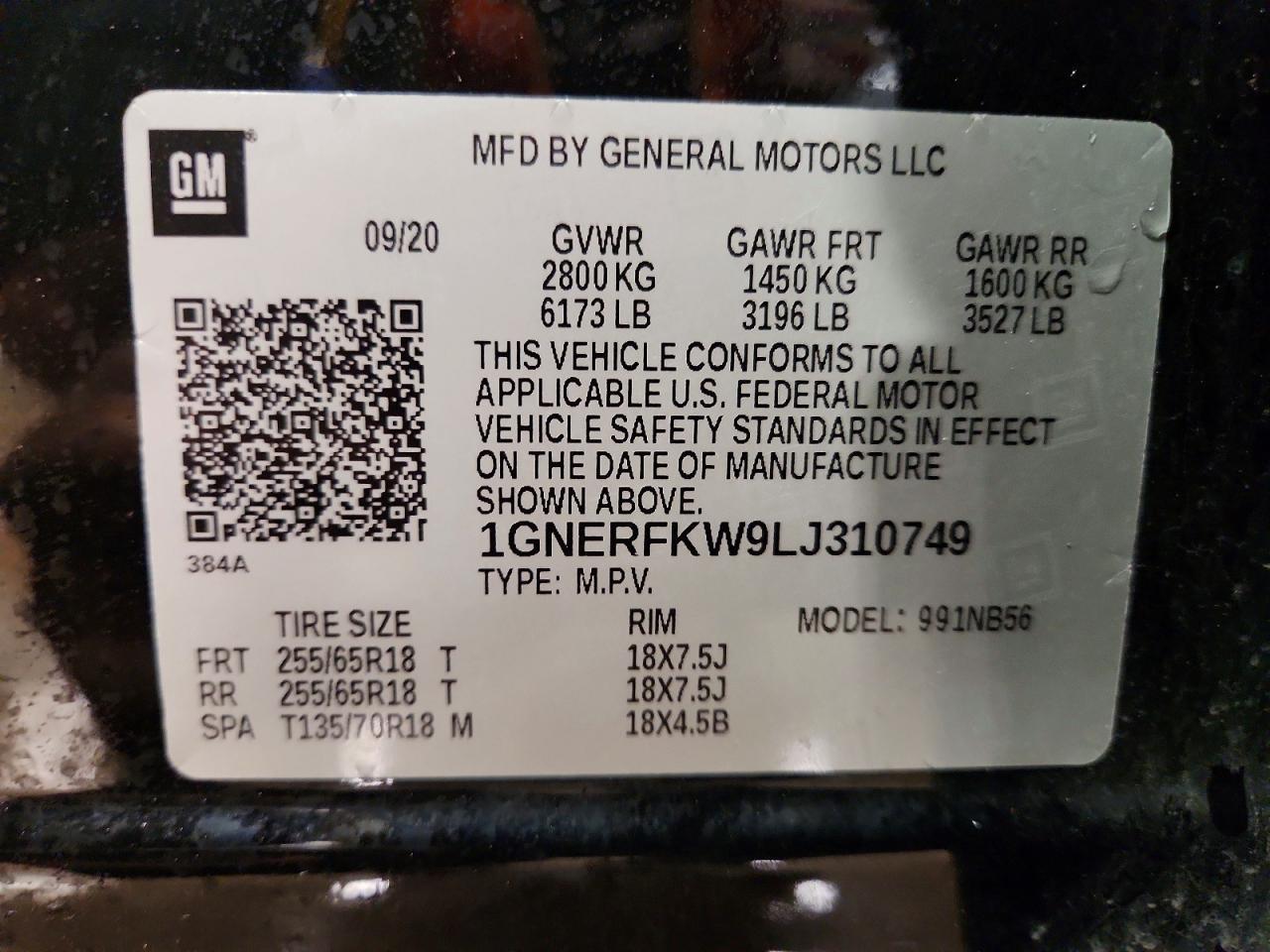 2020 CHEVROLET TRAVERSE