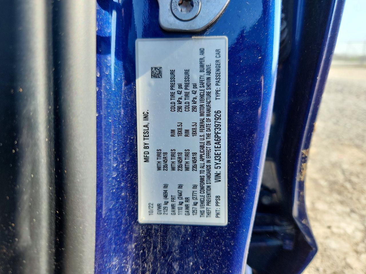 2023 TESLA MODEL 3