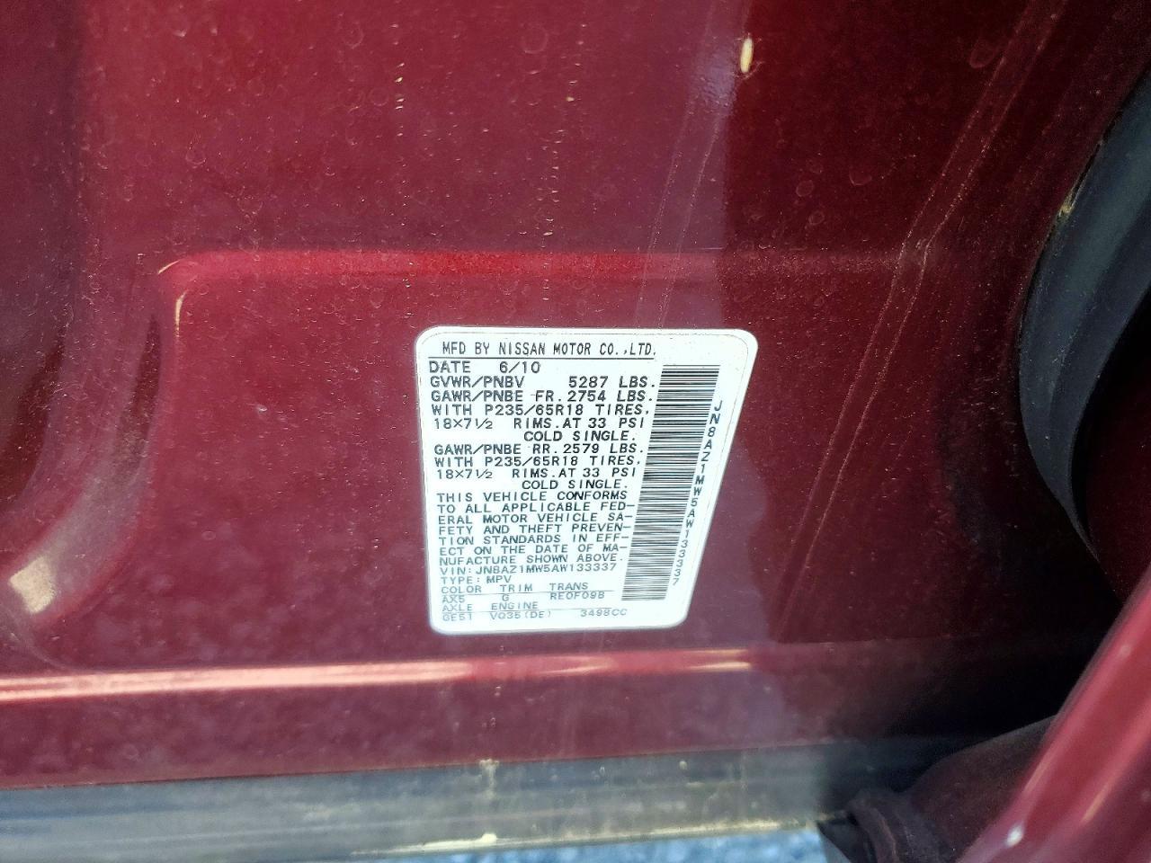 2010 NISSAN MURANO