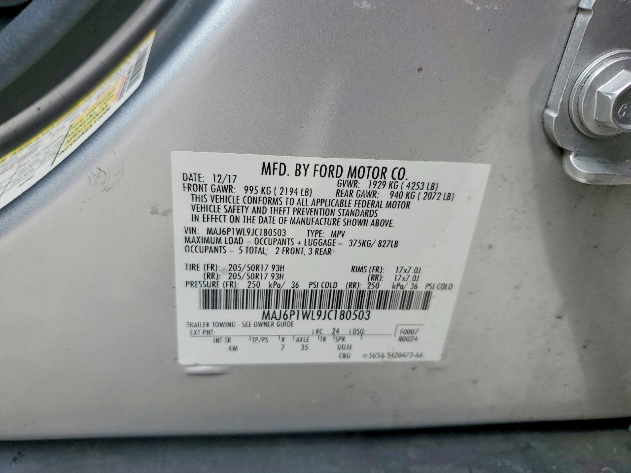 2018 FORD EcoSport