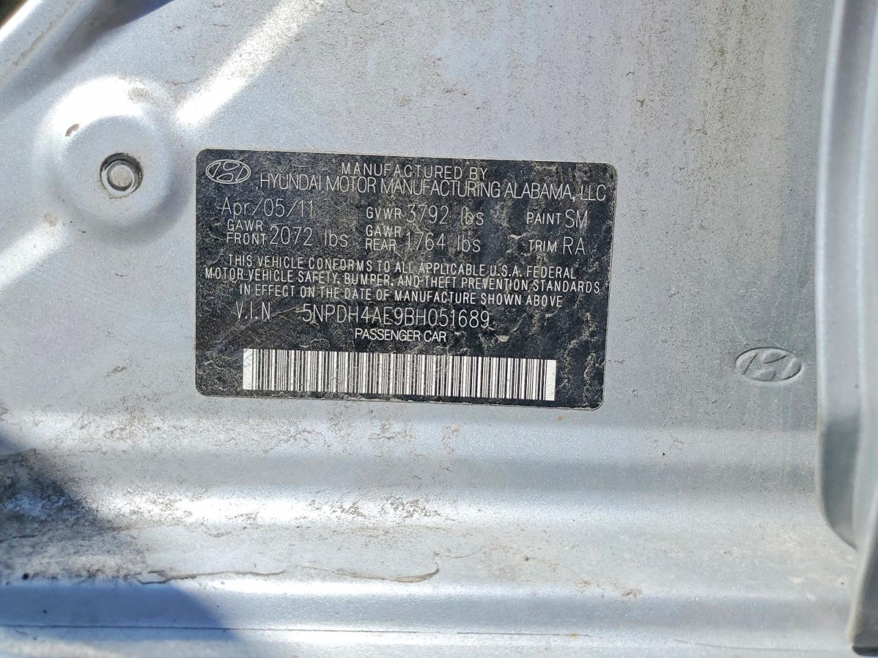 2011 HYUNDAI ELANTRA