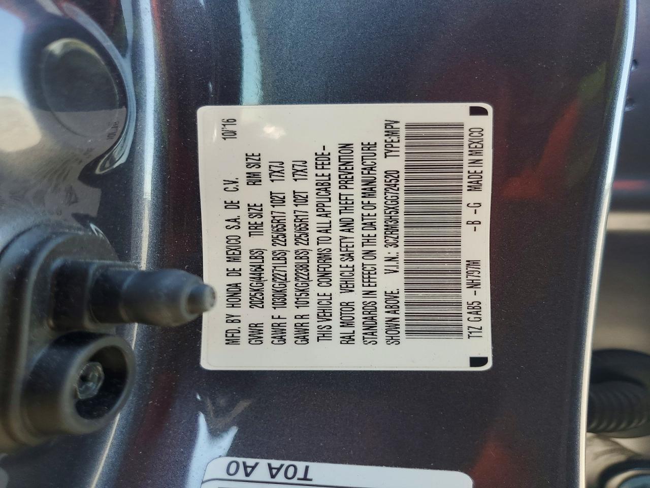 2016 HONDA CR-V
