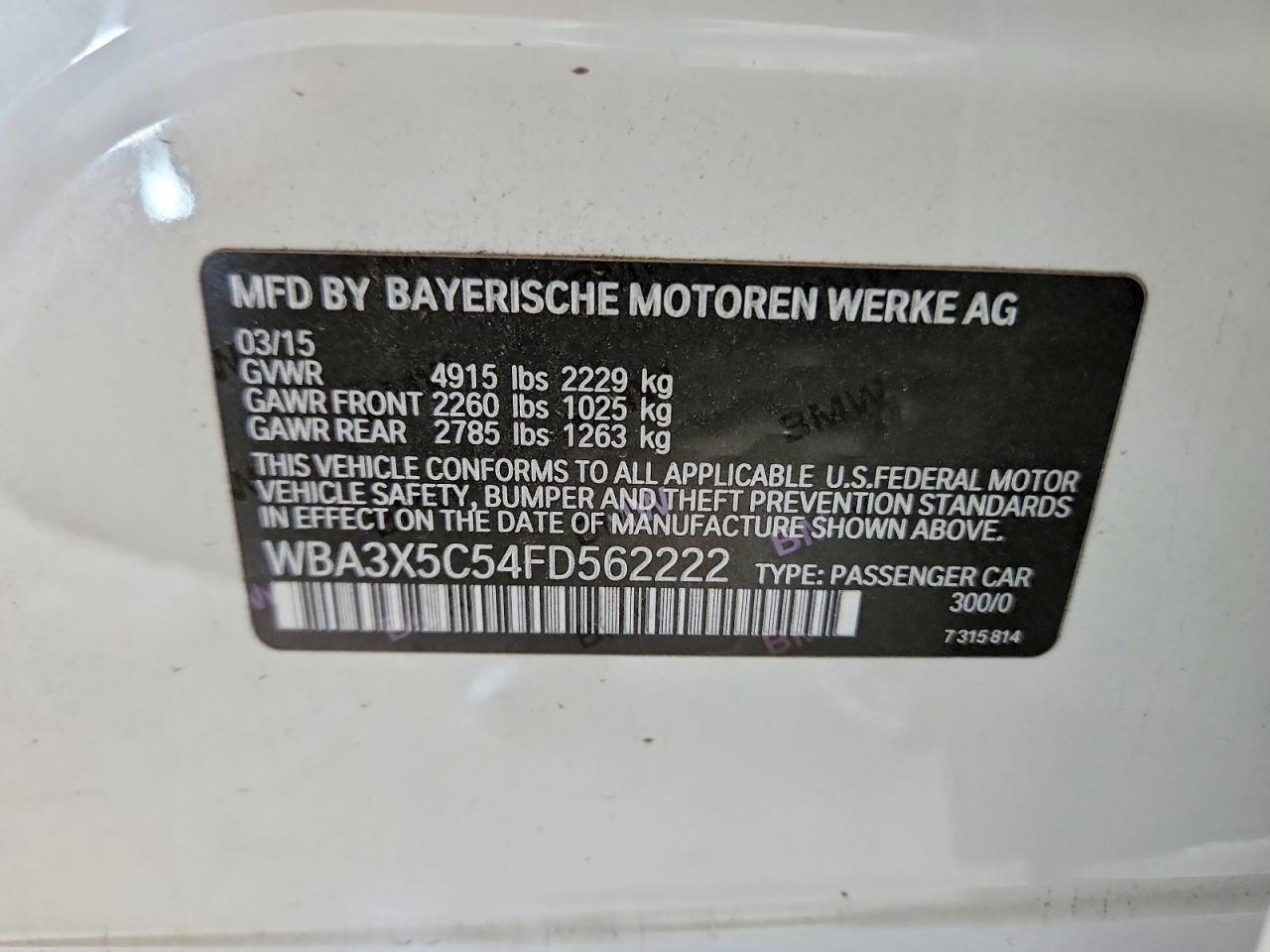 2015 BMW 3 SERIES