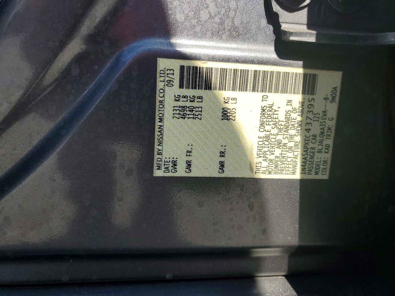 2014 NISSAN Maxima