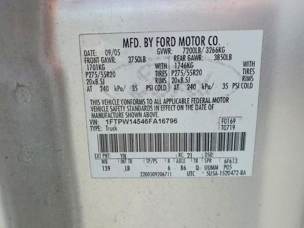 2006 FORD F-150 Lightning