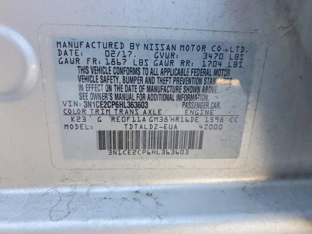 2017 NISSAN Versa Note