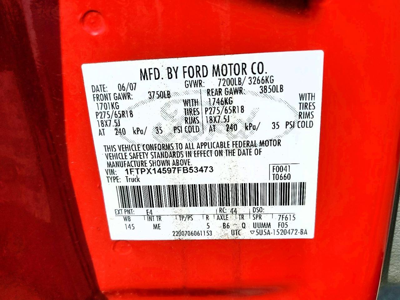 2007 FORD F-150 Lightning
