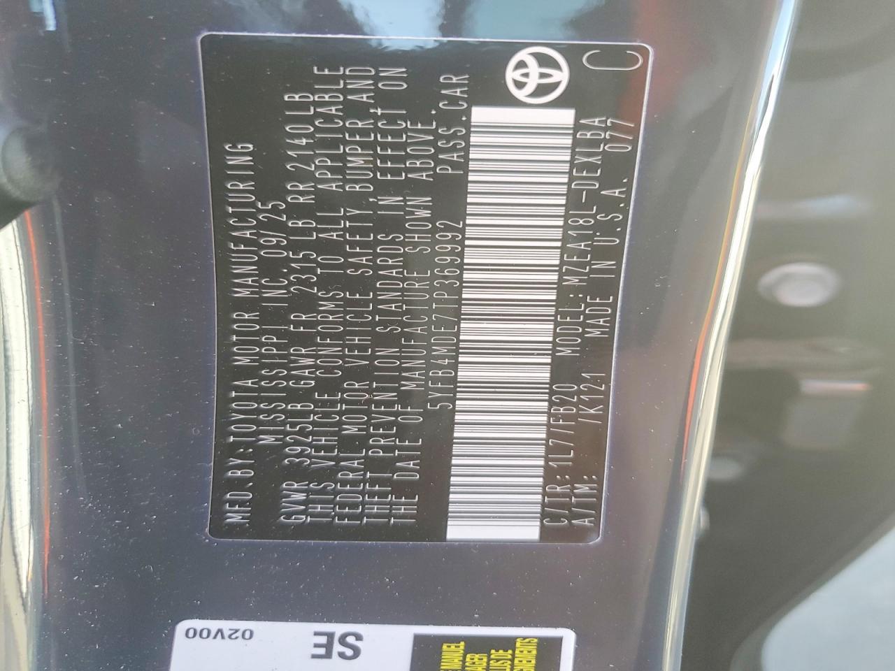 2026 TOYOTA COROLLA