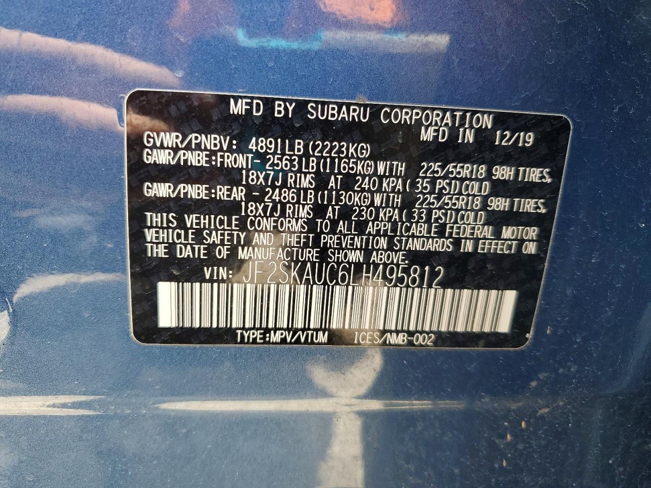 2020 SUBARU FORESTER