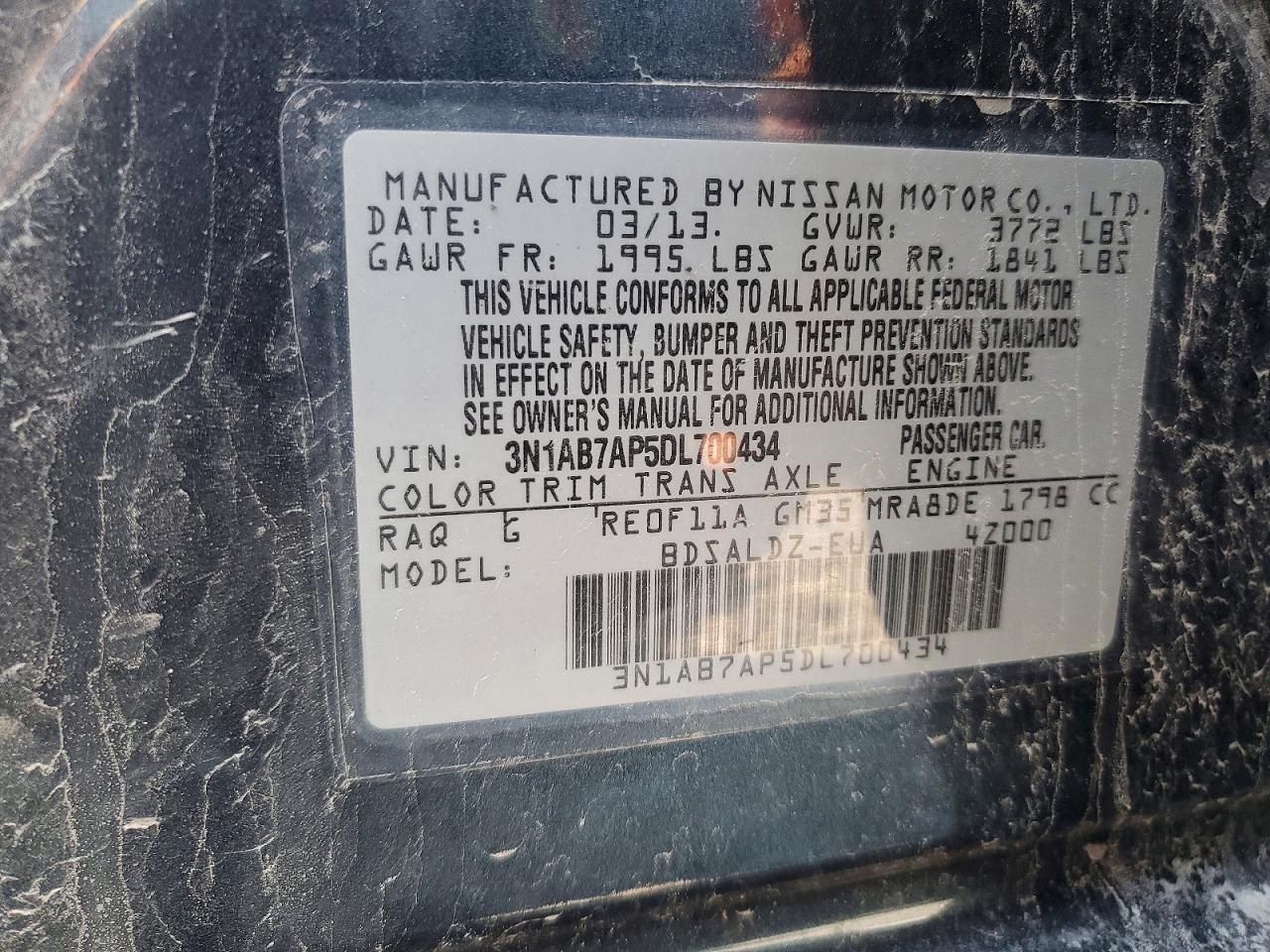 2013 NISSAN SENTRA