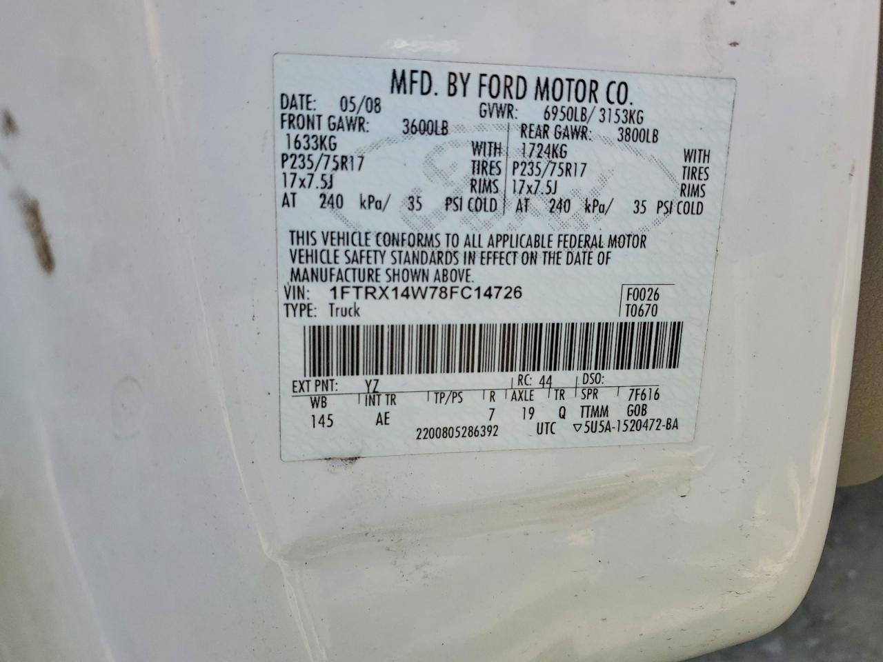 2008 FORD F-150 Lightning