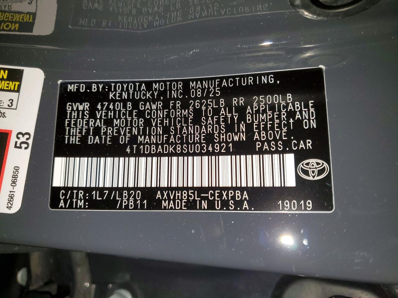 2025 TOYOTA CAMRY