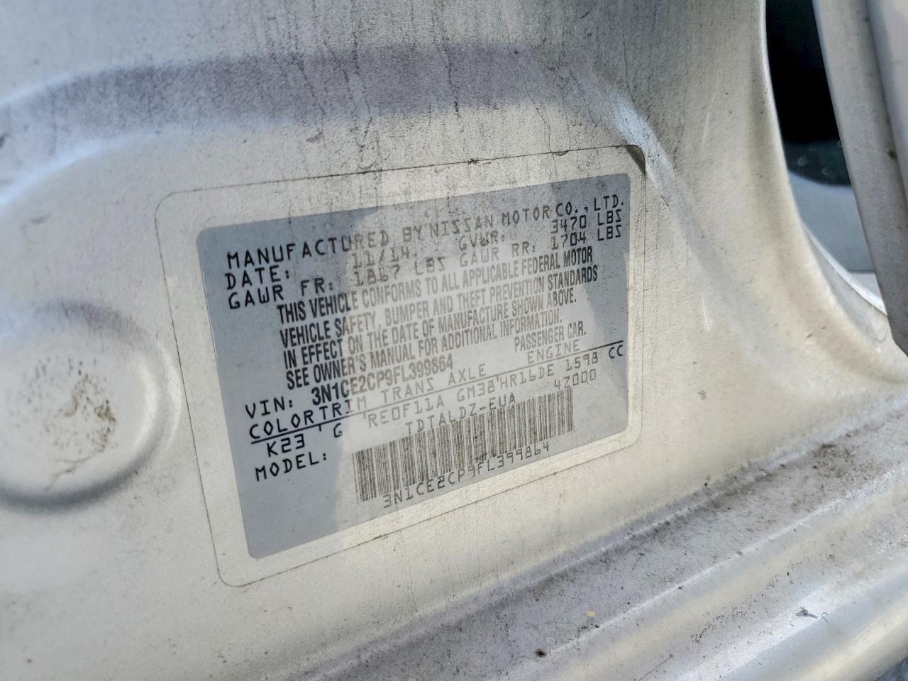 2015 NISSAN Versa Note