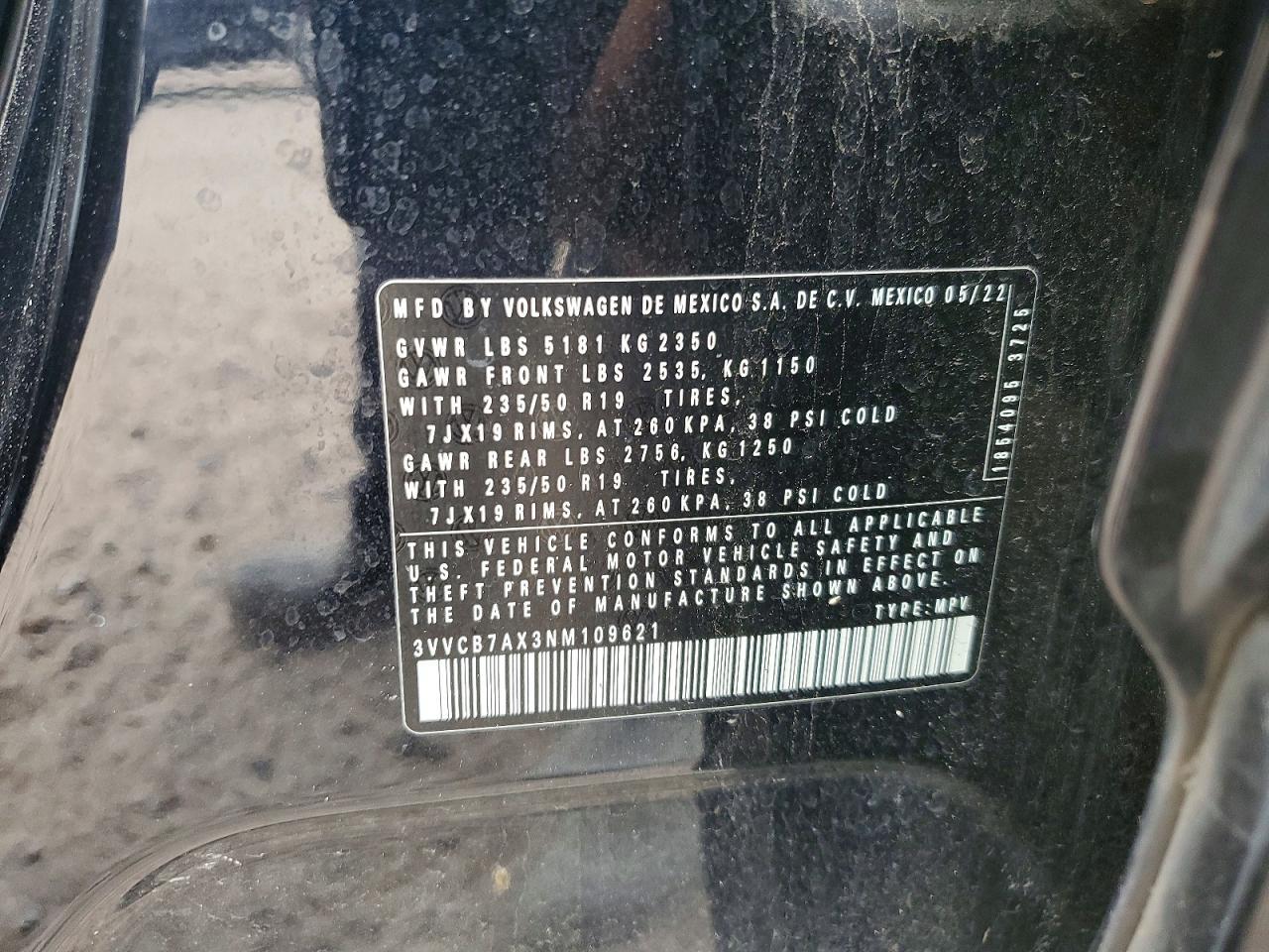 2022 VOLKSWAGEN TIGUAN