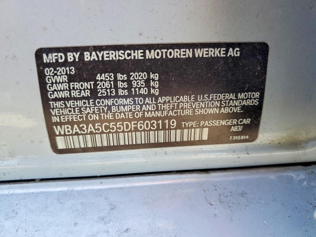 2013 BMW 3 SERIES
