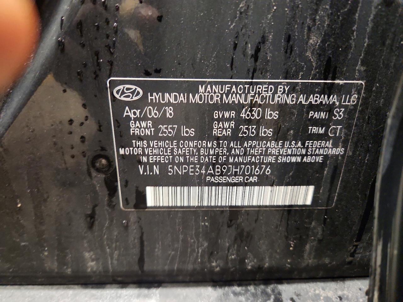 2018 HYUNDAI SONATA