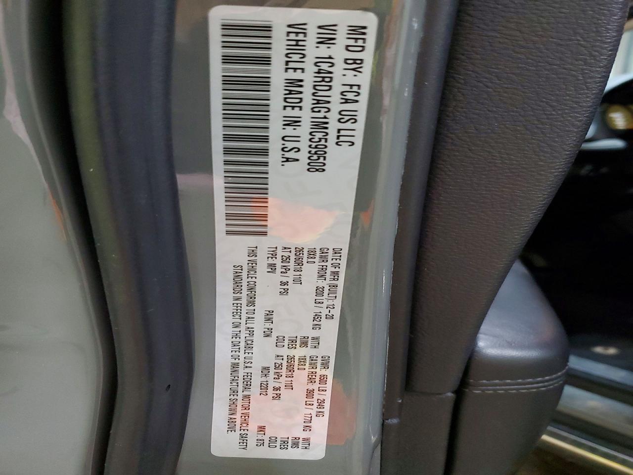2021 DODGE DURANGO