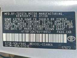 2006 TOYOTA CAMRY