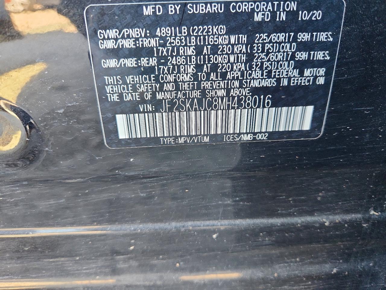 2021 SUBARU FORESTER