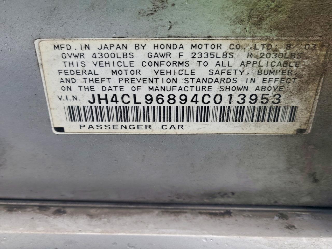 2004 ACURA TSX