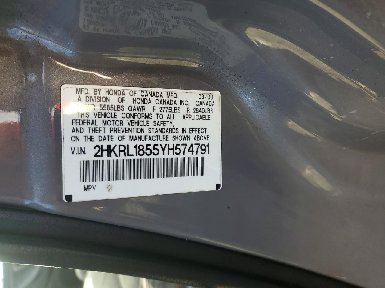 2000 HONDA ODYSSEY