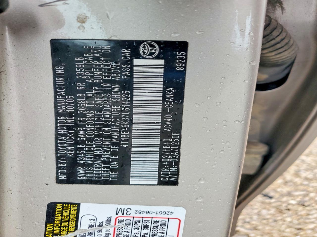 2007 TOYOTA CAMRY