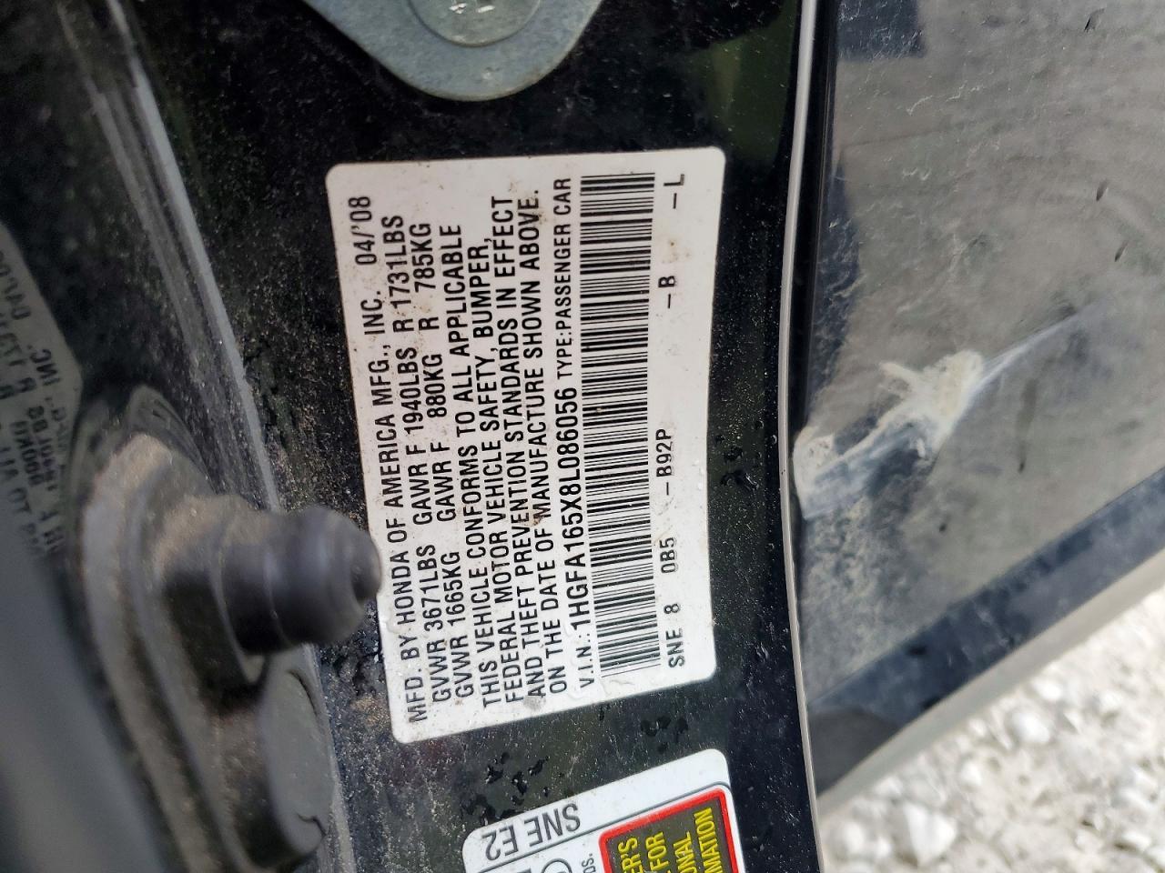 2008 HONDA CIVIC