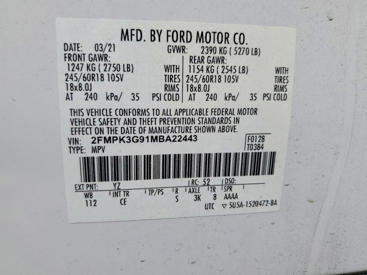 2021 FORD EDGE