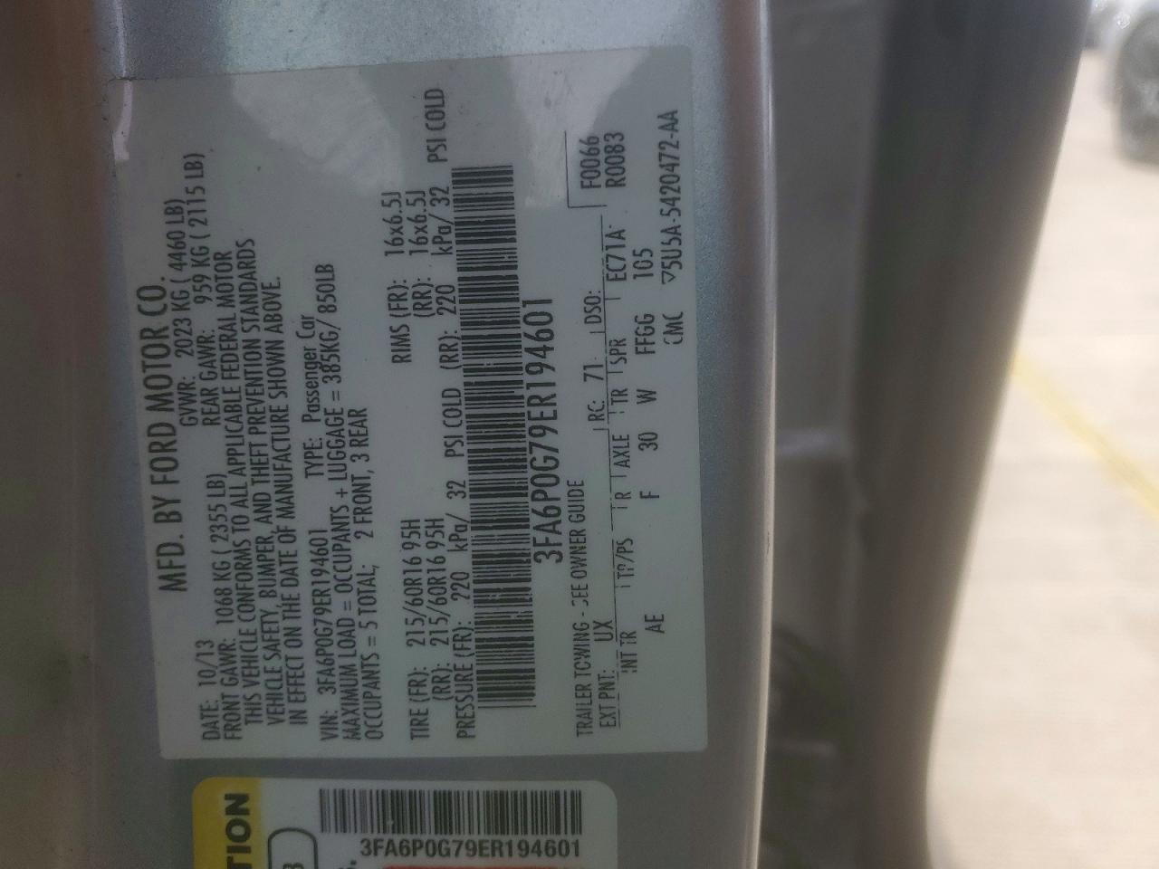 2014 FORD FUSION