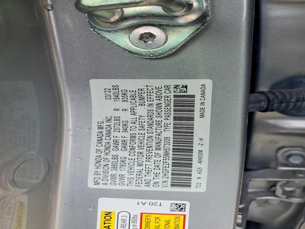 2022 HONDA CIVIC