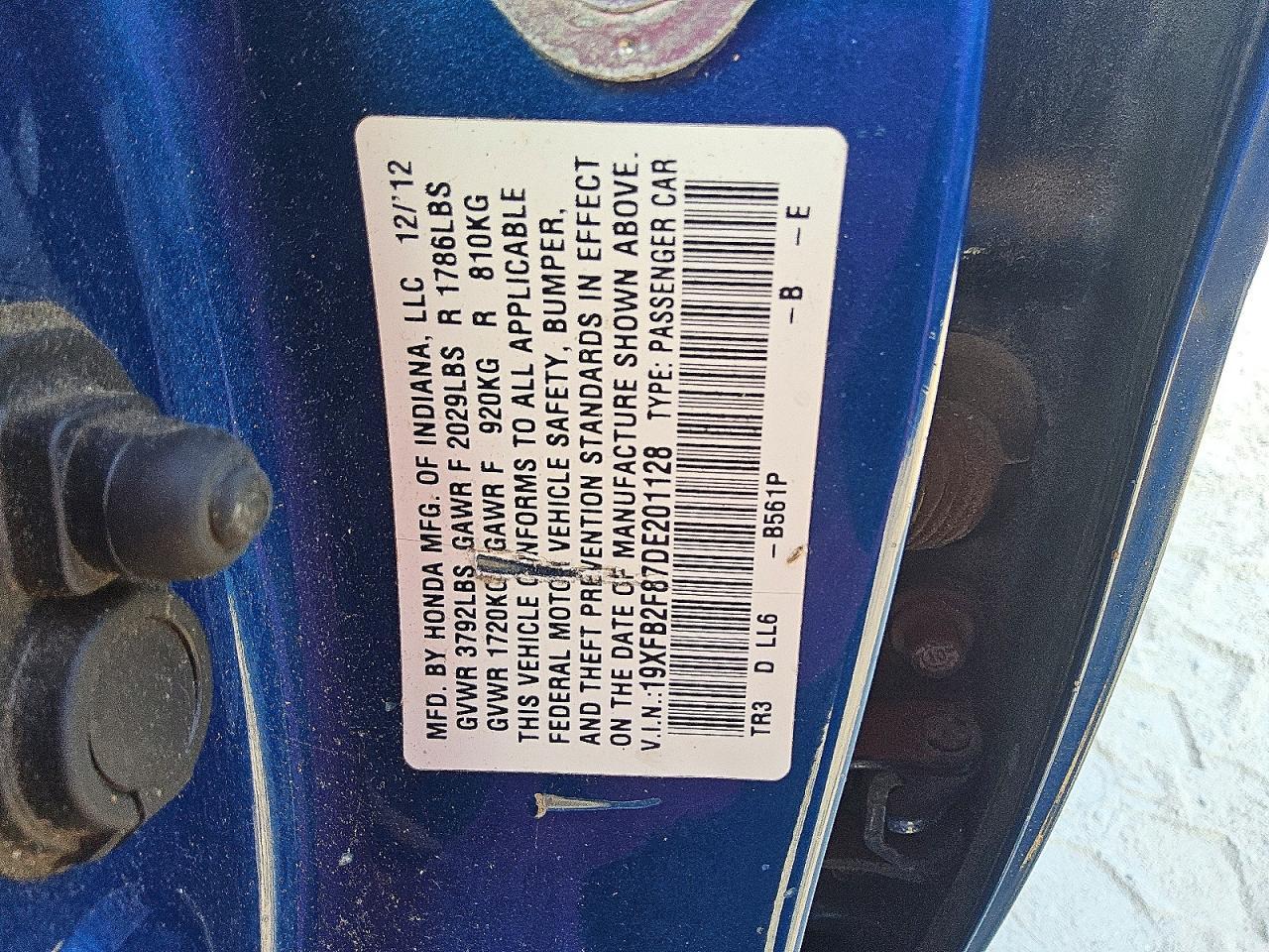 2013 HONDA CIVIC