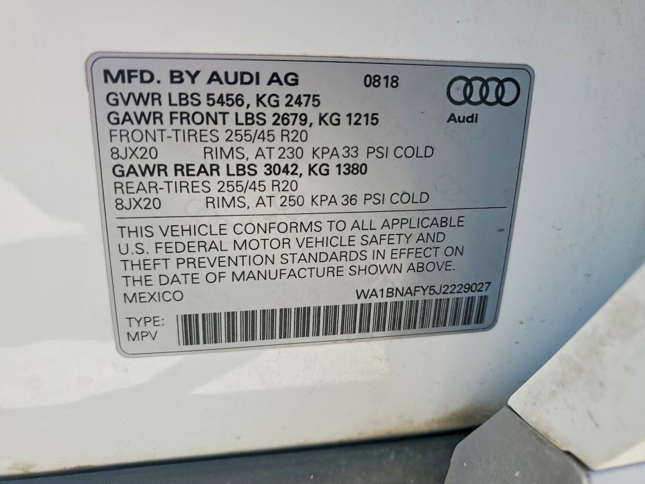 2018 AUDI Q5