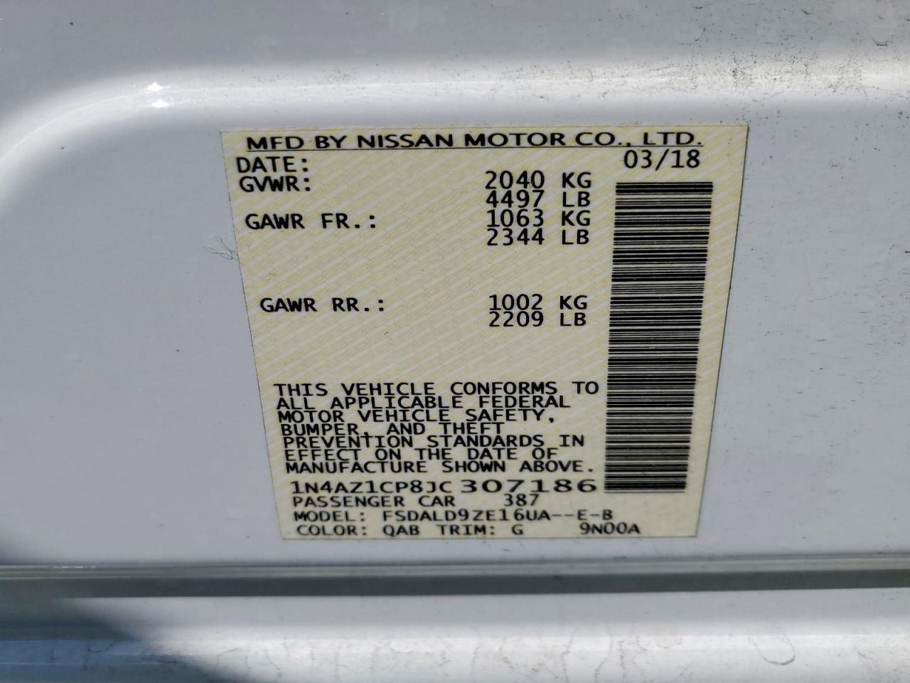 2018 NISSAN LEAF