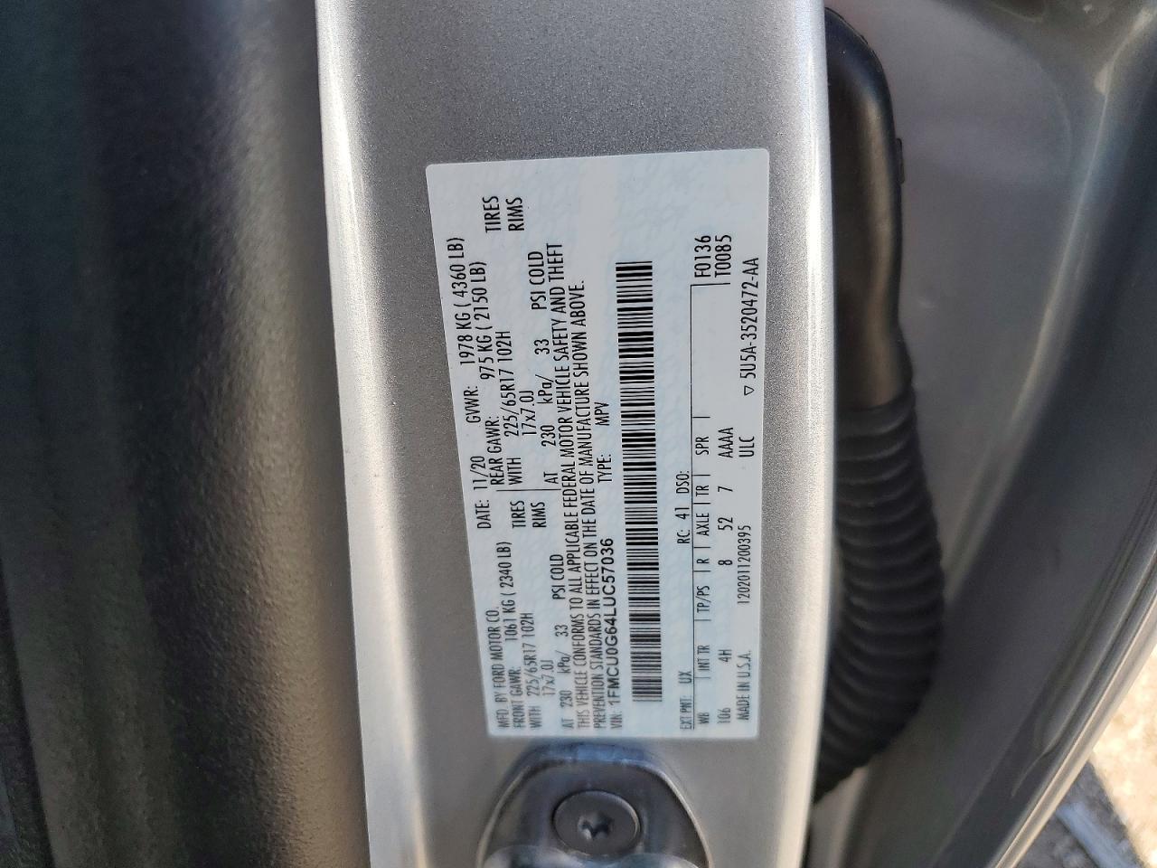 2020 FORD ESCAPE