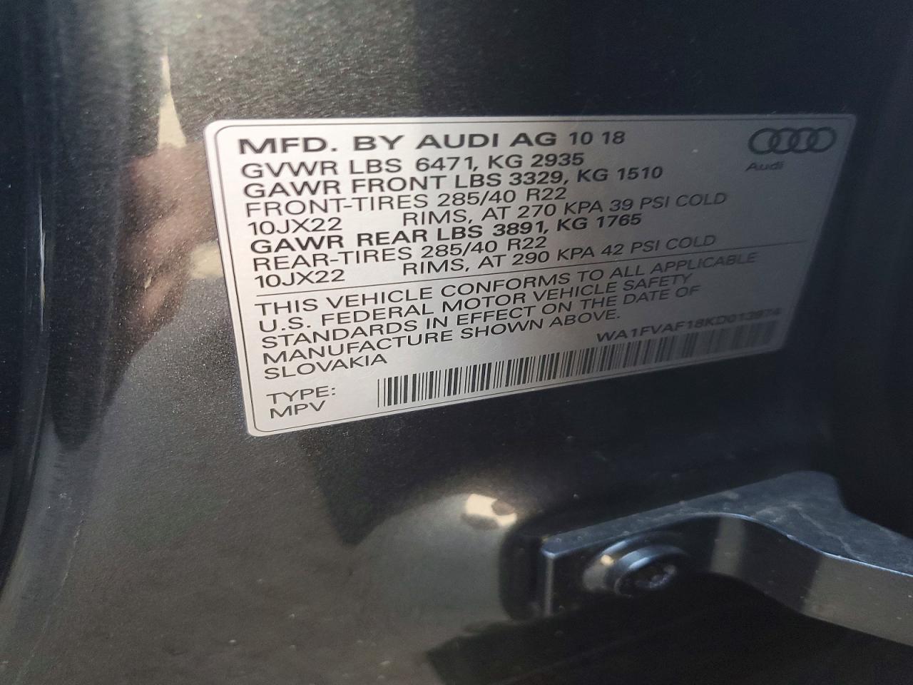 2019 AUDI Q8