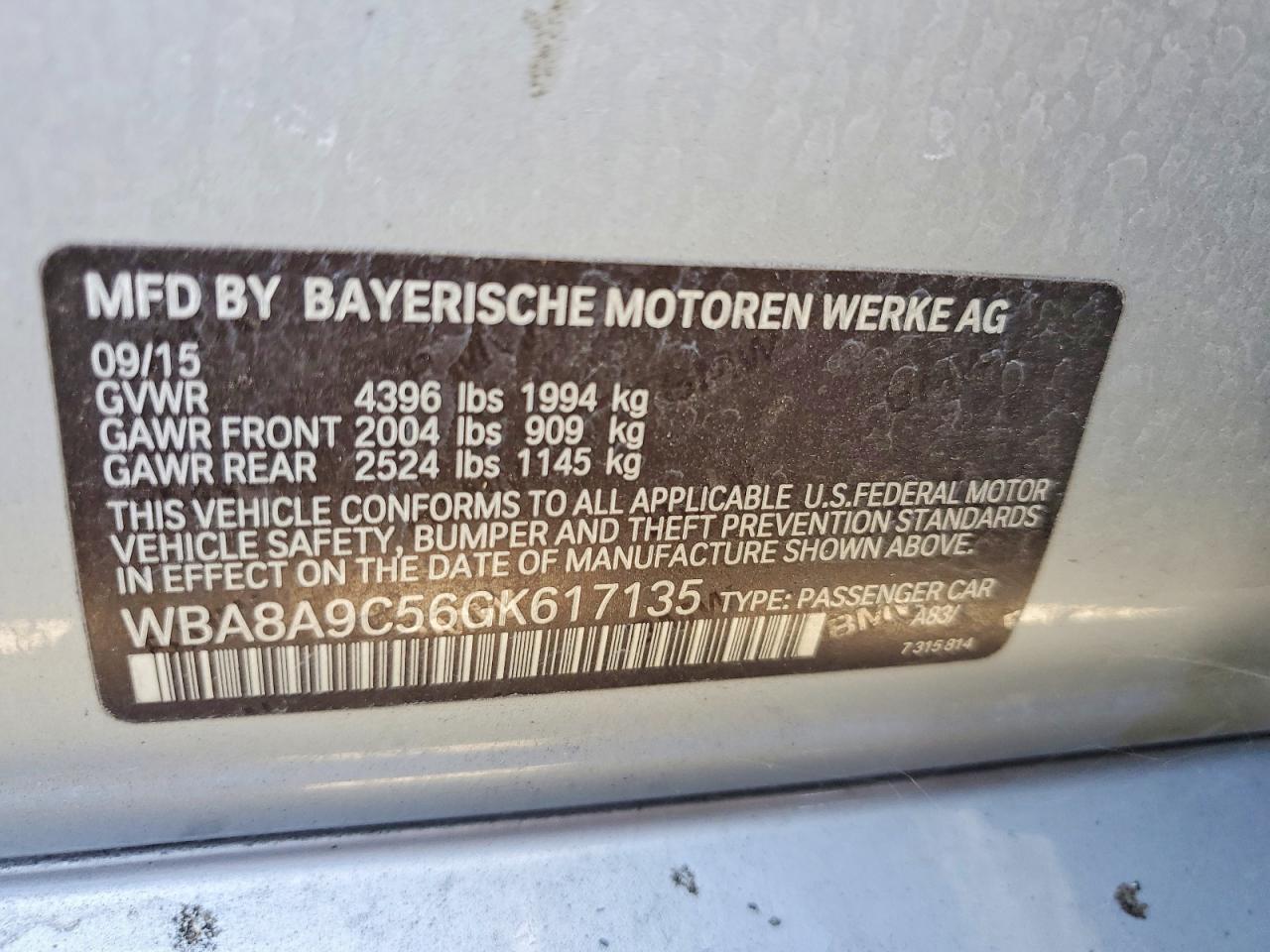 2016 BMW 3 SERIES