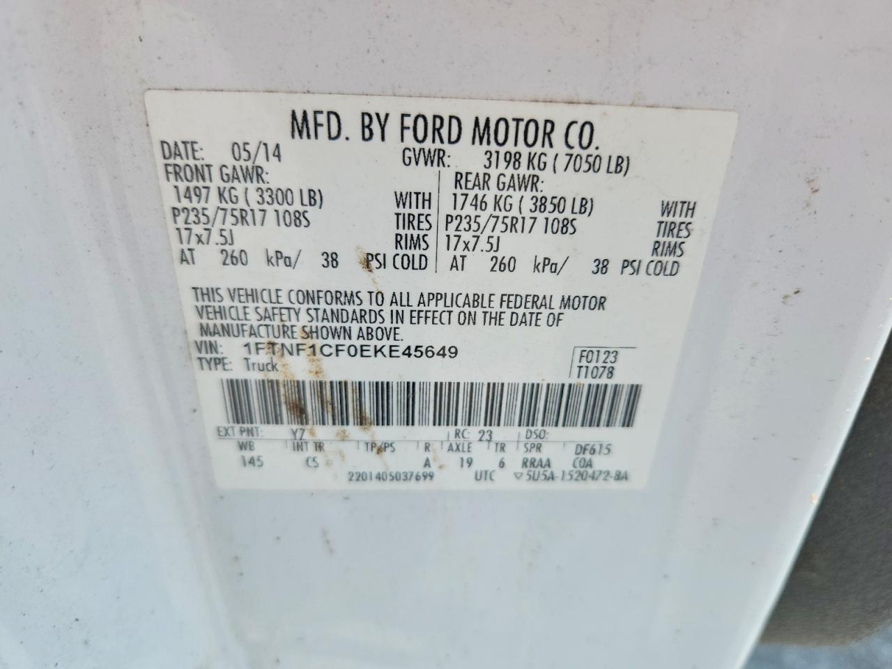 2014 FORD F-150 Lightning