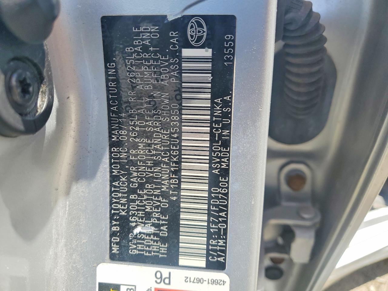 2014 TOYOTA CAMRY