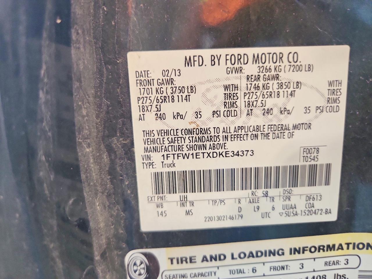 2013 FORD F-150 Lightning