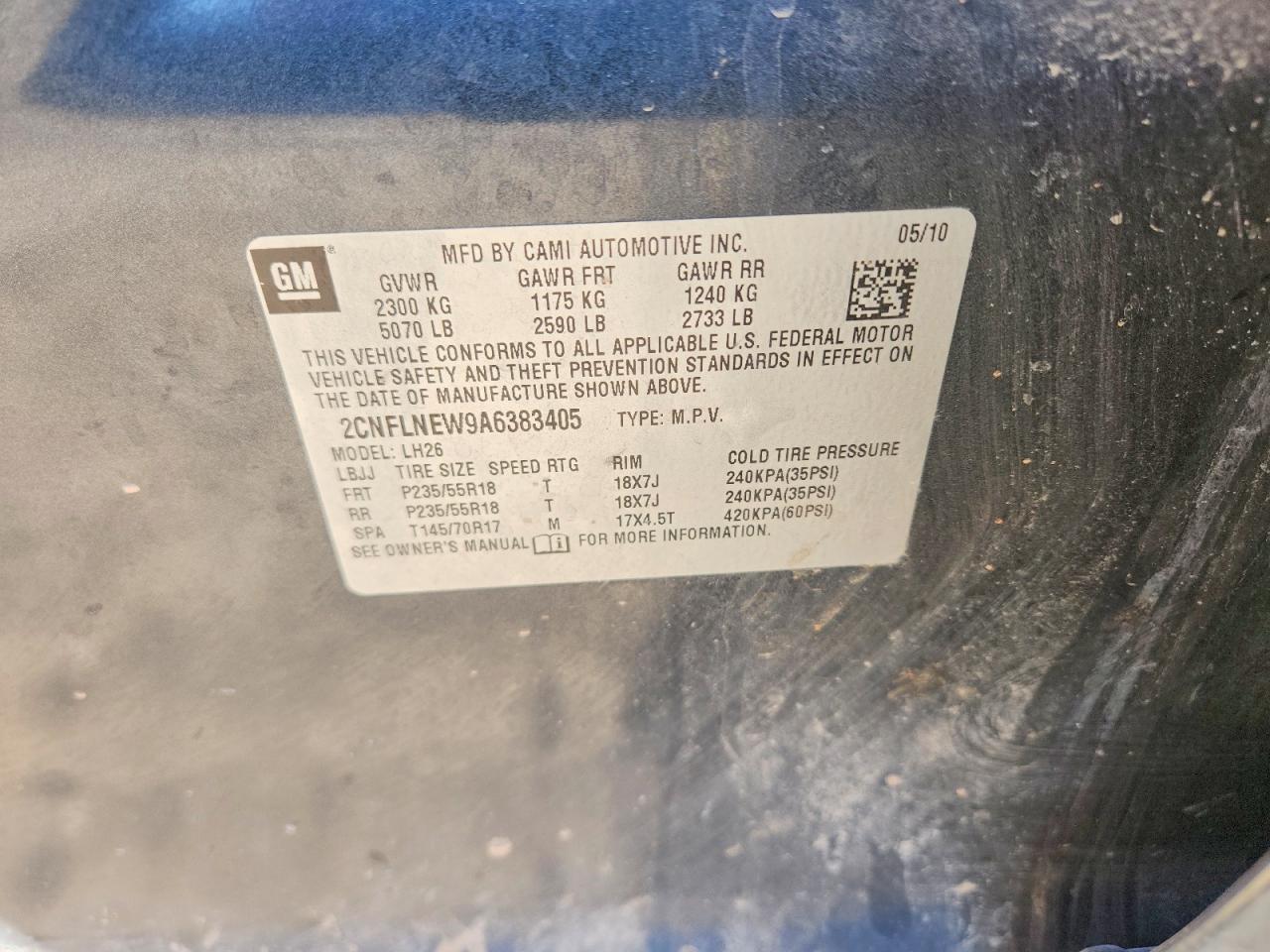 2010 CHEVROLET EQUINOX