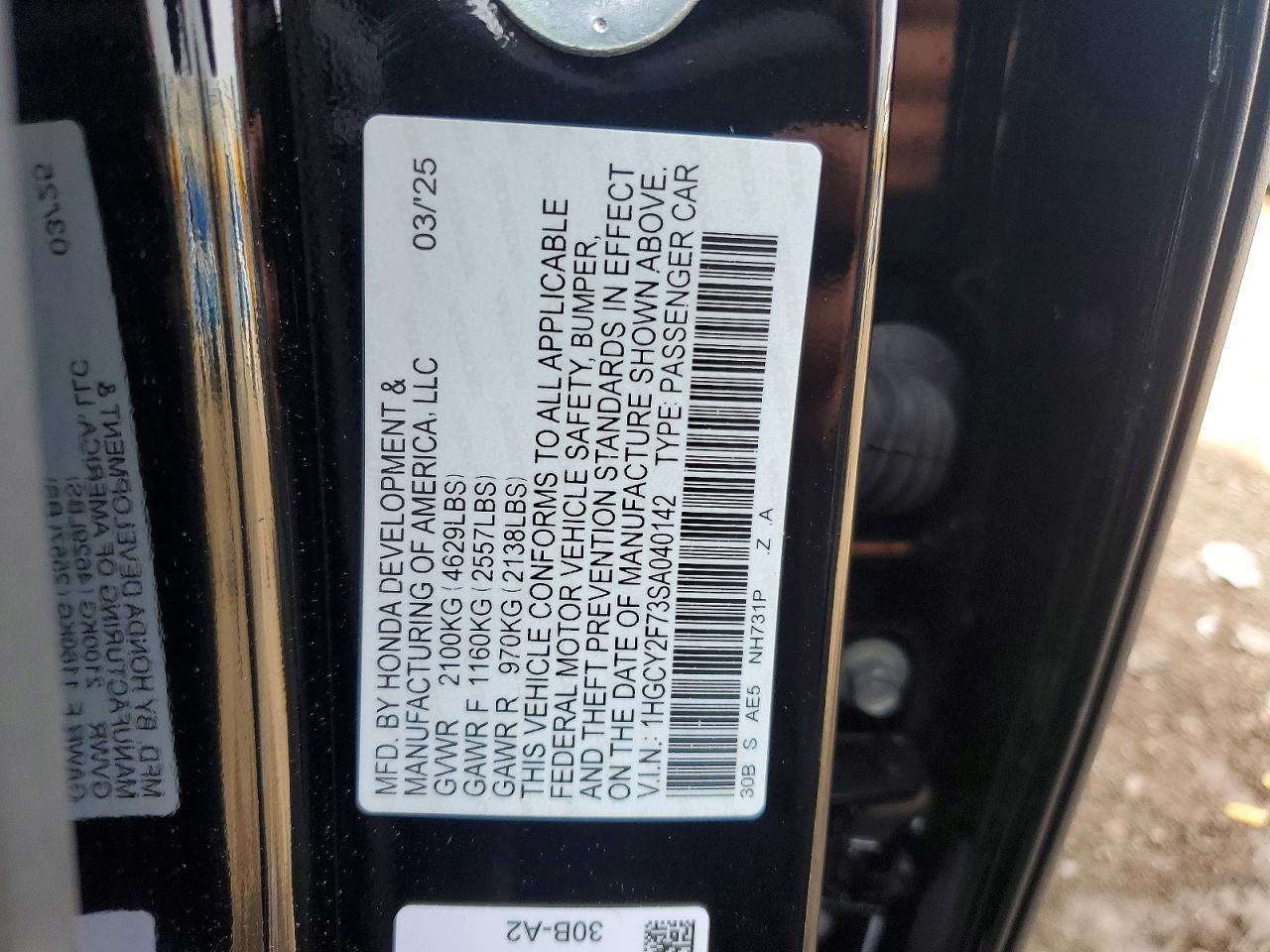 2025 HONDA ACCORD