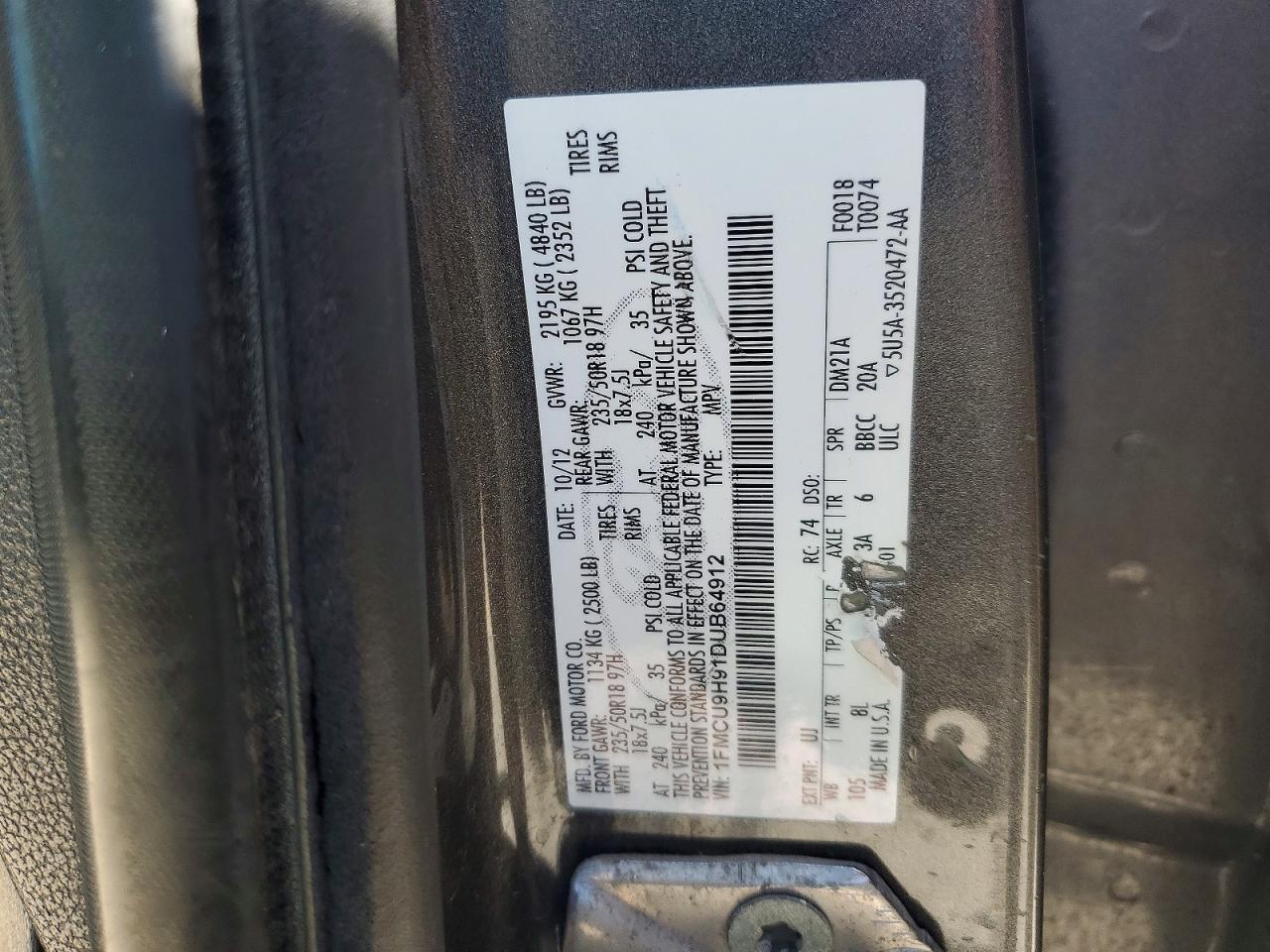 2013 FORD ESCAPE