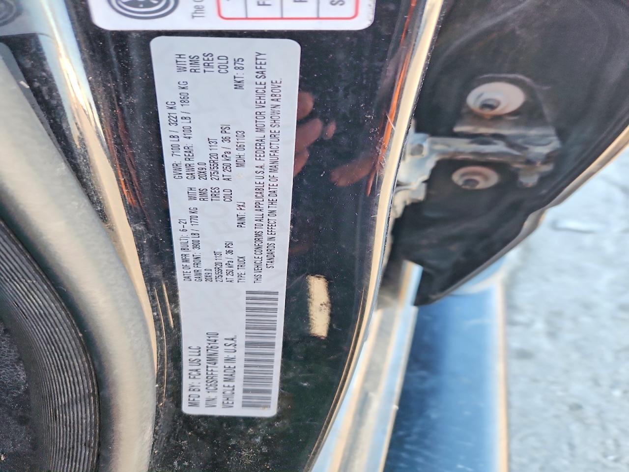 2021 RAM 1500