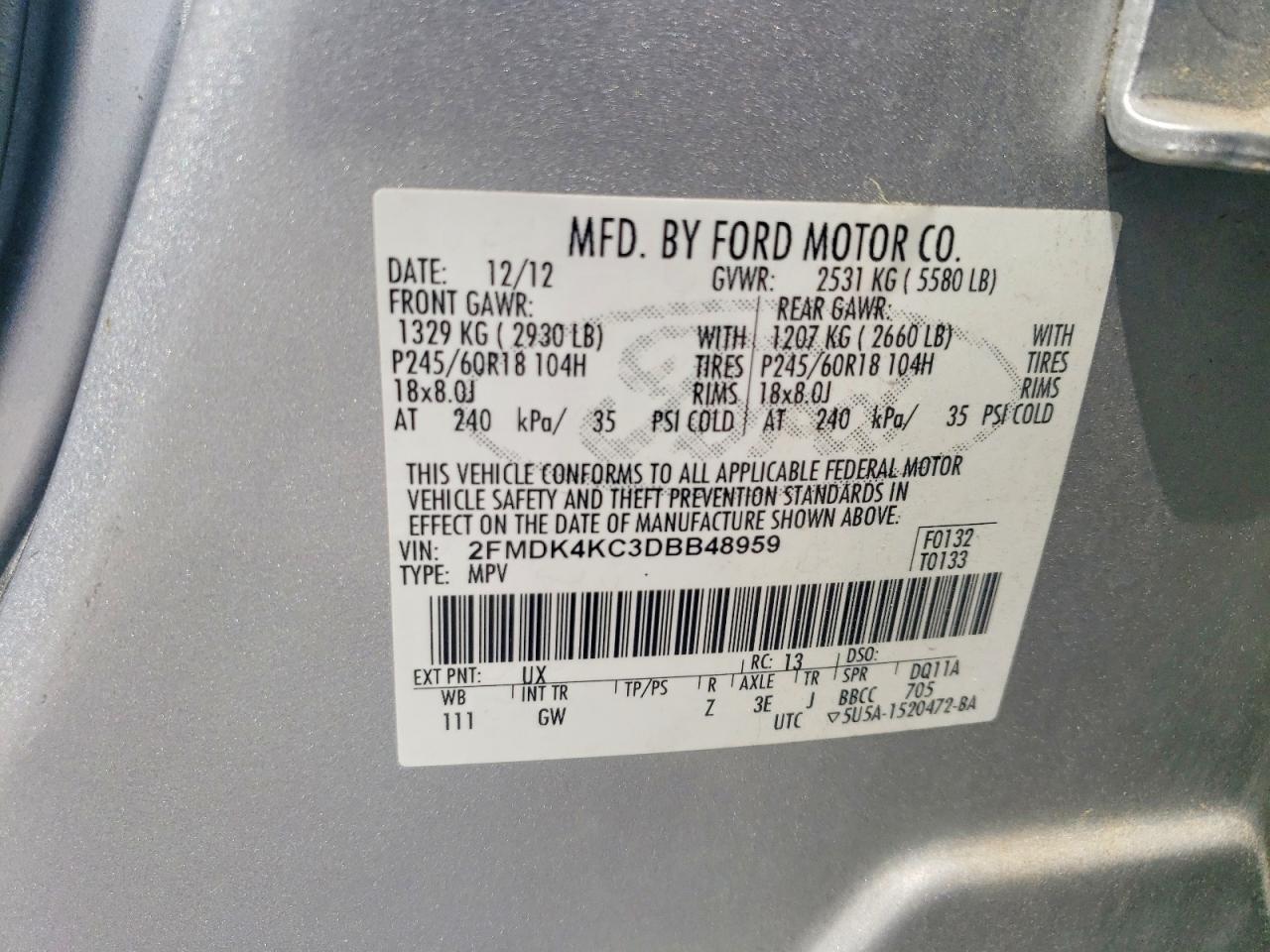2013 FORD EDGE