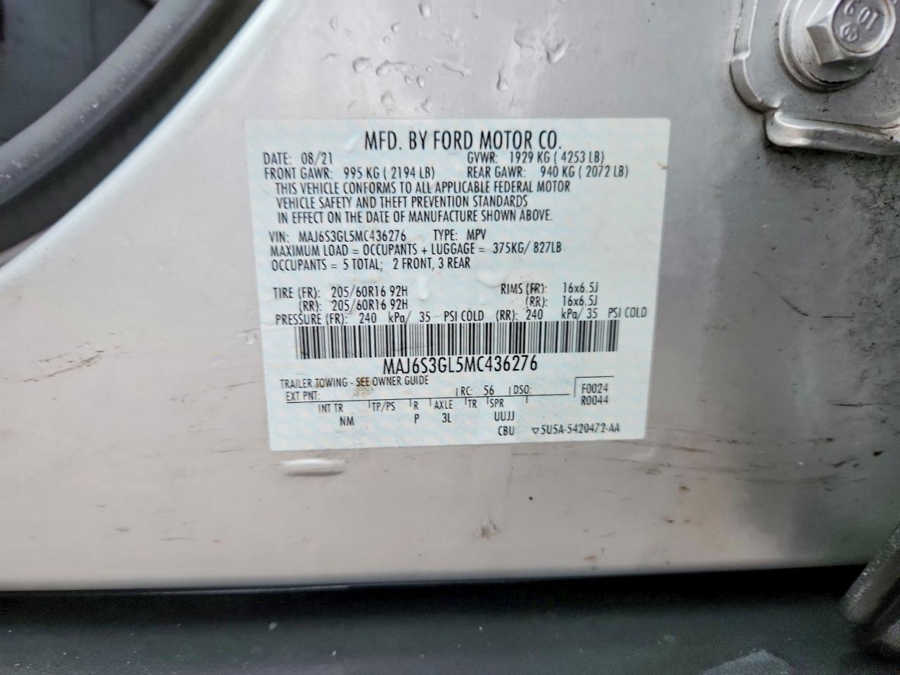 2021 FORD EcoSport