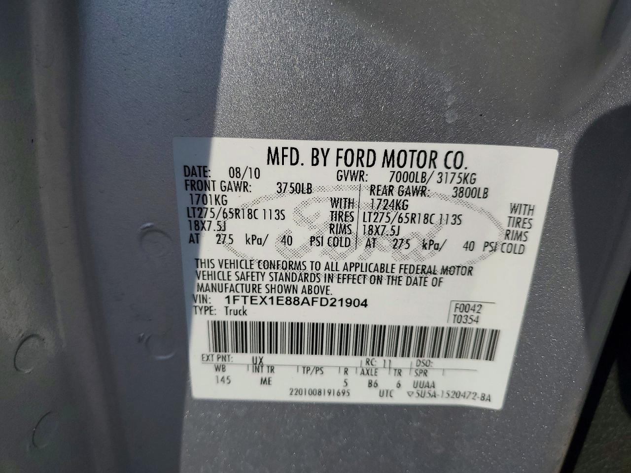 2010 FORD F-150