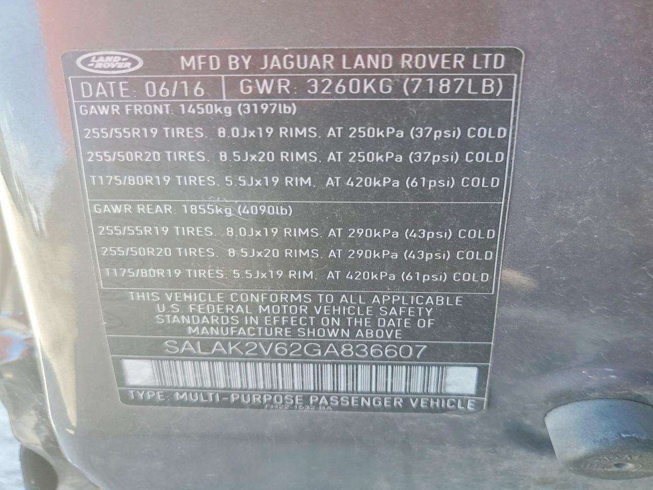 2016 LAND ROVER LR4