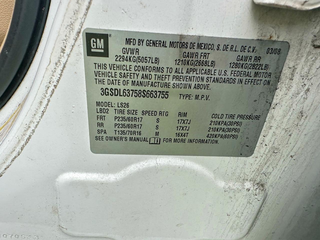 2008 SATURN Vue